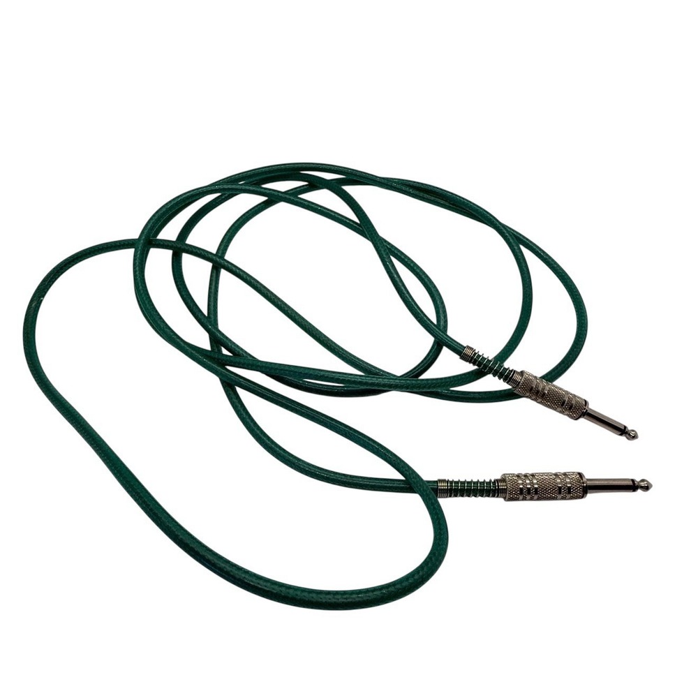 10ft Green Braided‎ Guitar Instrument Cable 1/4 Inch Jack to Jack Audio Cord